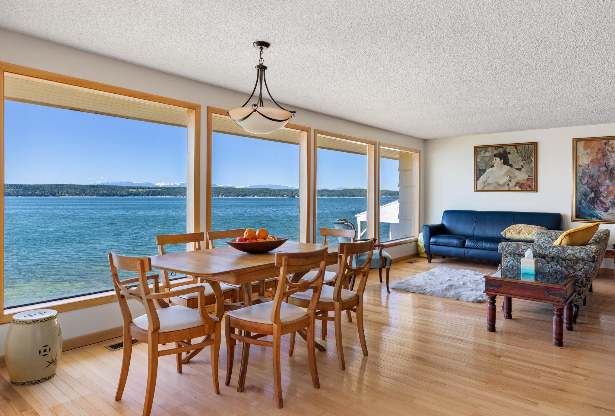 Penn Cove through the upper floor's picture windows